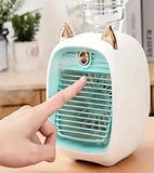 Humidificador Difusor Mini Ventilador Recargable Usb De Mesa - Disponible