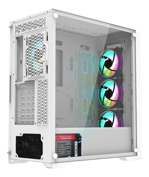 Chasis Gamer Iceberg Titanm16 X4 Argb Fans Color Blanco