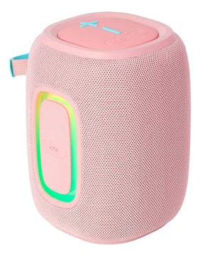Parlante Recargable Rosado Vers Pro 25w Vta Con Luces Led Y Color Rosa