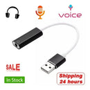 Tarjeta De Sonido De Usb Externa Audio Mic 2 En 1