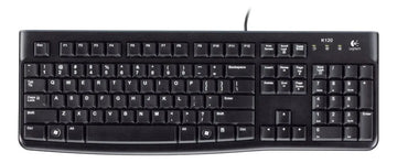 Teclado Logitech QWERTY Membrana español color negro