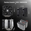Enfriador De Aire De Cpu Thermalright Peerless Assassin 120 Pa120 Se