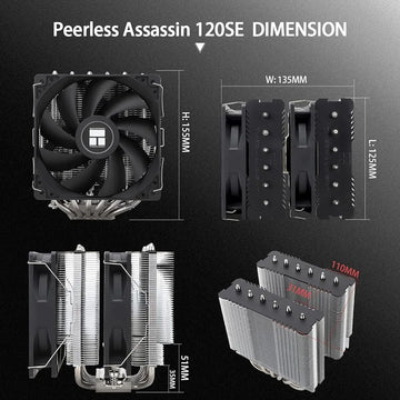 Enfriador De Aire De Cpu Thermalright Peerless Assassin 120 Pa120 Se