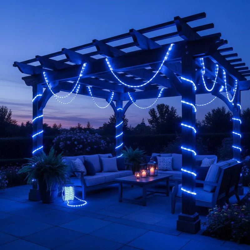 Manguera Led 3 Vias Luces Navideñas X 3mt Azul