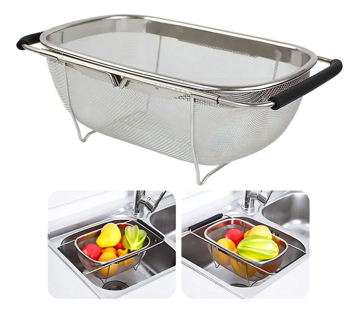 Ajioda Colador Ovalado De Acero Inoxidable De 4 Cuartos De G