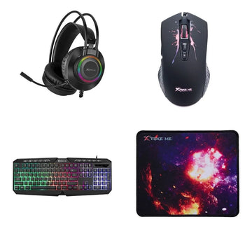Xtr Ike Cmx-410 4 In 1 Gaming Combo Color del teclado Negro