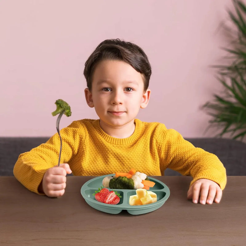 Platos Antideslizantes De Silicona Para Bebés - 3 Unidades