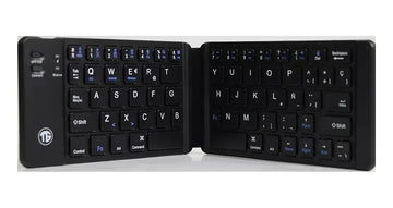 Teclado Plegable Inalámbrico Bluetooth Tk 1010 Color del teclado Negro
