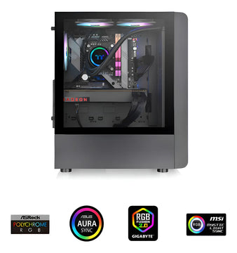 Gabinete Gamer Thermaltake S200 Tg Argb Black 3x120mm Rgb F