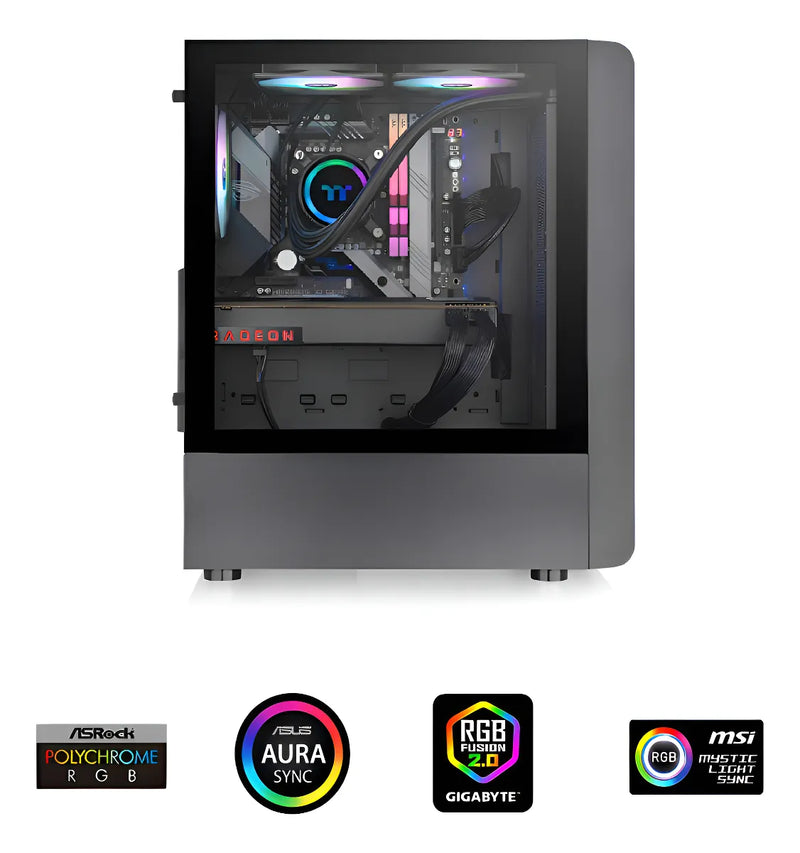 Gabinete Gamer Thermaltake S200 Tg Argb Black 3x120mm Rgb F