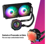Refrigeración Líquida Vetroo V240 240mm Argb Hasta 250 Tdp