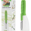 Picador Pelador De Verduras Y Frutas Con Recipiente Verde Claro