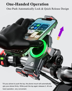 Brcovan - Soporte Para Telfono De Motocicleta De Aleacin De
