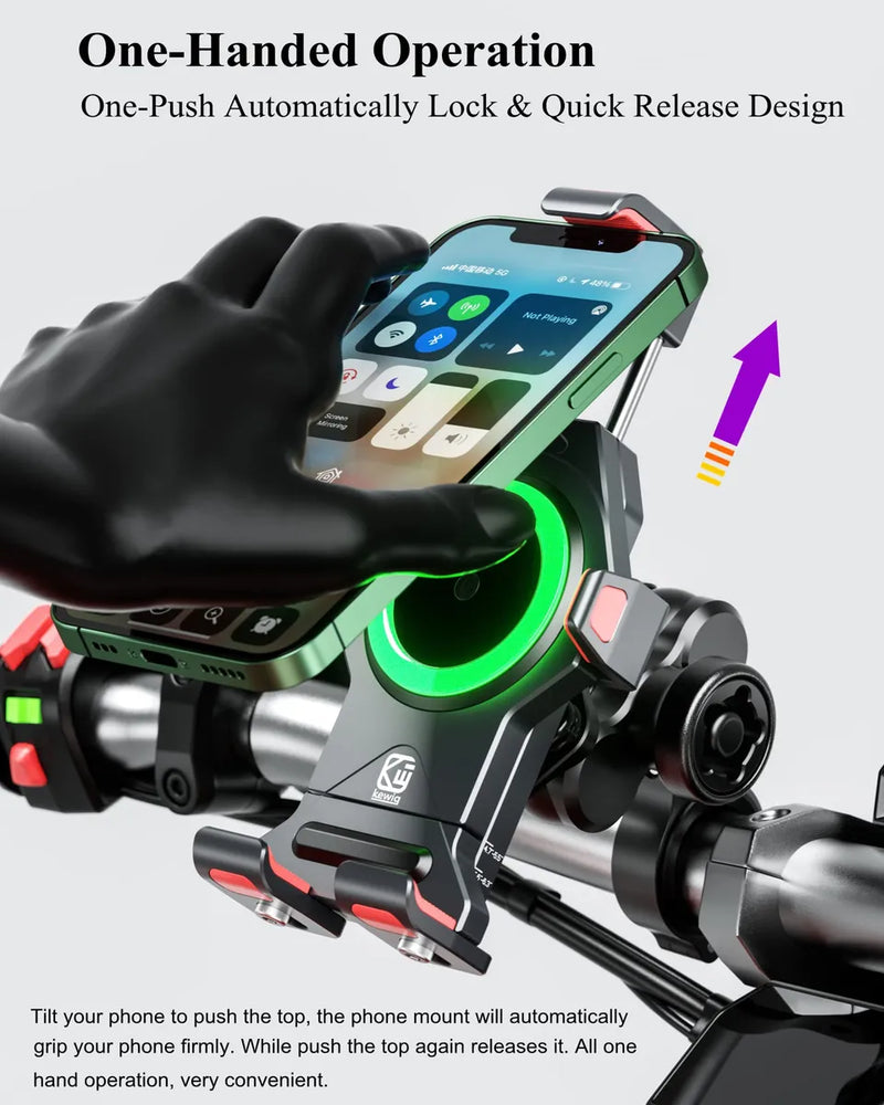 Brcovan - Soporte Para Telfono De Motocicleta De Aleacin De