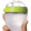 Comotomo biberón de silicona 150ml anticólico color verde 2 unidades
