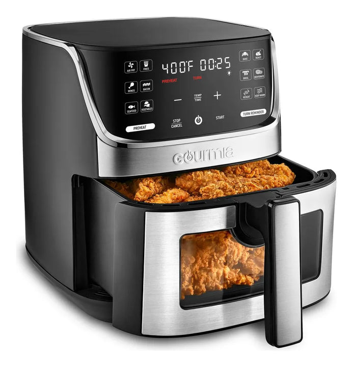 Olla Freidora De Aire Digital Gourmia 6.6 Lts Airfryer Negro