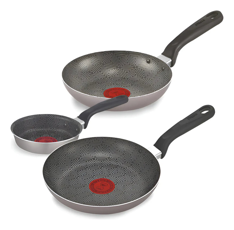 Set De Sartenes Imusa Talent 12, 18 Y 20cm Color Gris