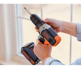 Taladro atornillador inalámbrico de 254mm Black+Decker BCD702C1 + 1 batería de 1.5Ah + accesorio con caja de cartón