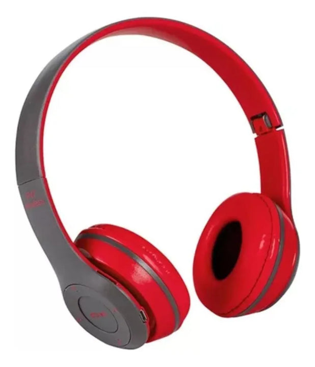 Fone de ouvido over-ear 5.0+EDR P47 rojo