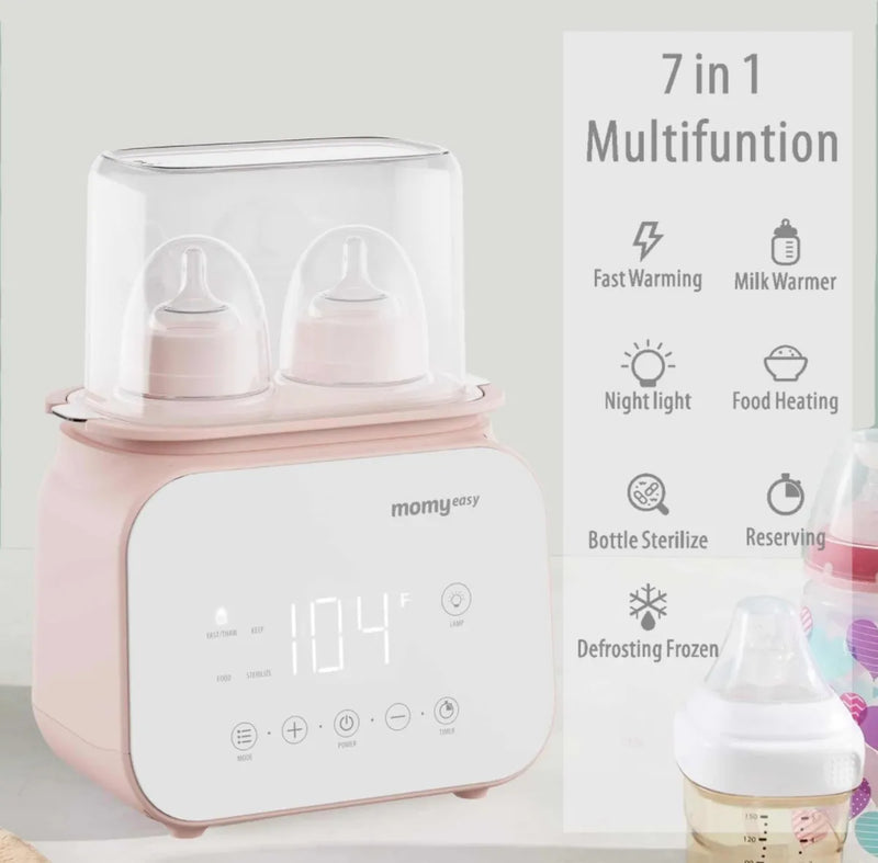 Esterilizador Y Calentador Digital De Biberones Rosado
