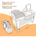 Cuna 5 En 1 Moisés Junto A La Cama Corralito Portátil Rosa
