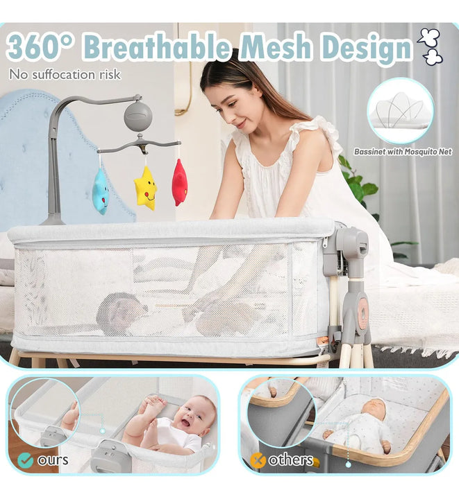 Meichyun Cuna Mecedora Para Bebe, Moises De Noche Para Bebe,