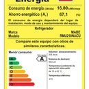 Nevera Convencional 211 Litros Brutos Mabe Rmu210nacu Color Gris
