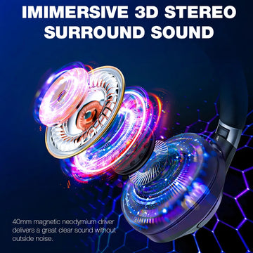 Audifonos Diadema Gamer Onikuma K15 Negros Con Luz Rgb Led