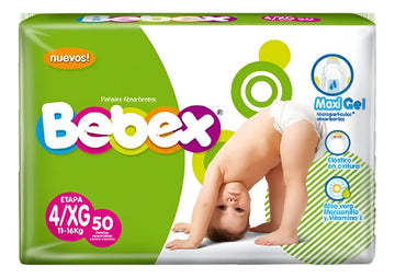 Pañales Bebex Etapa 4 X 30 Und Extra Grande (xg) Sin Género
