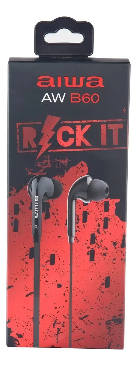 Fone de ouvido in-ear Aiwa Awb60 negro