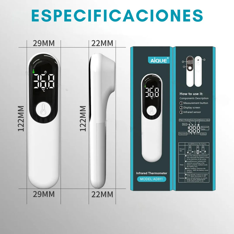 Termometro Digital Para Bebes Infrarrojo Recargable