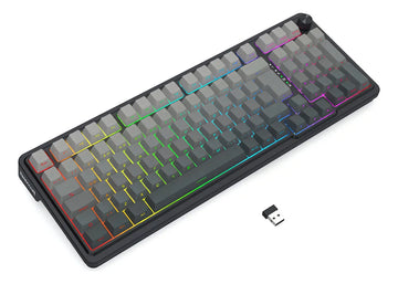 Teclado Redragon Eisa Max K686sp-rgb-max Gris Inalambrico Idioma Español Latinoamérica