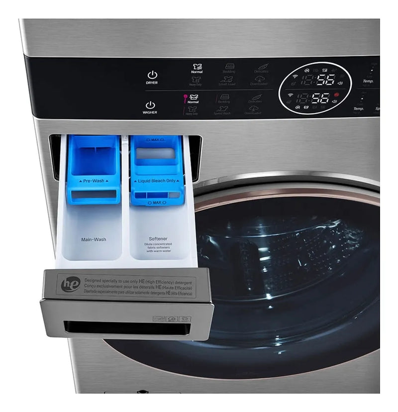 Torre De Lavado LG 25kg/22kg Aidd Turbowash360 Steamtm Plata Plateado