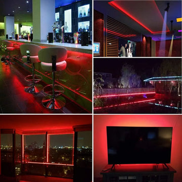 Manguera Navideña Plana Roja 180 Led Mt Rollo 50mt 110v Ip65 Rojo