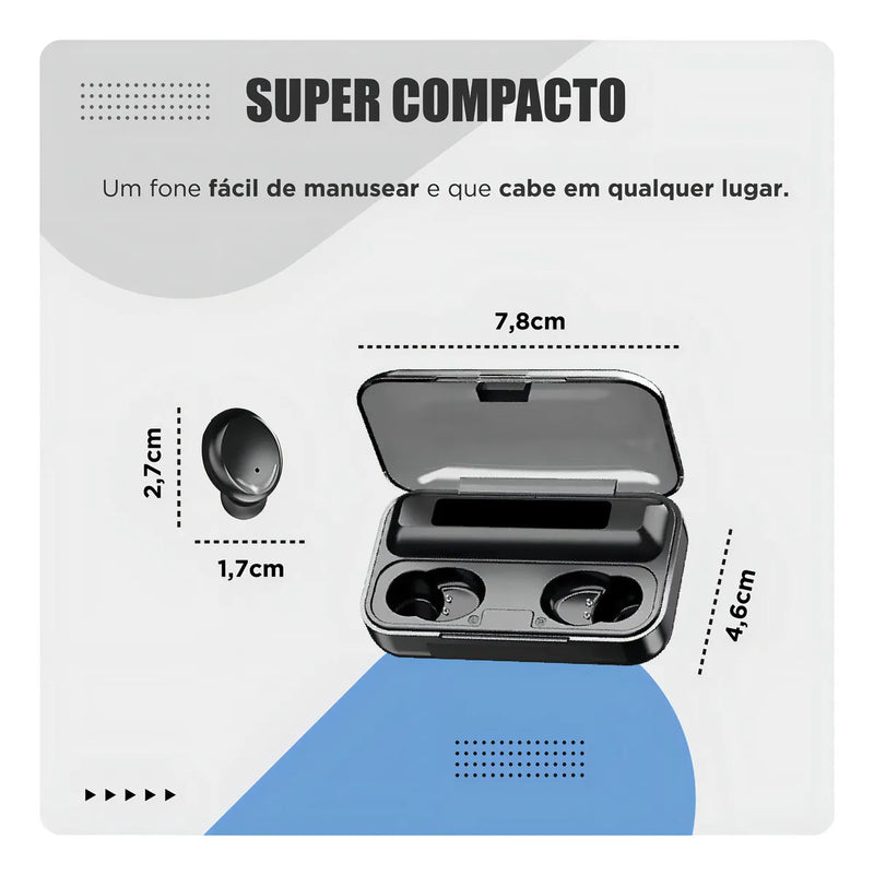 Audifonos Bluetooth Inalambricos Tactiles Led Tws F9-5 Color Negro