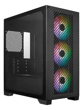 Gabinete Cooler Master Elite 301 Argb Micro Atx C/templado Color Negro
