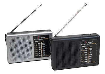 Radio Portatil Mini Am Fm Parlante Auriculares A Pilas Color Negro