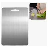 Tabla Corta Acero Inox Rectangular 34x23 Cm Tcaai Gris