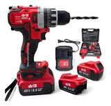 Taladro Percutor Inalámbrico 1/2 48v Brushless 67 Accesorios - Rojo