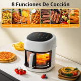 Freidora De Aire Digital 8 Litros Schaffhuasen 1500w Blanca Blanco