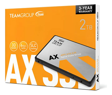Unidad De Estado Solido De 1 Tera Sata Teamgroup Ax2 Naranja