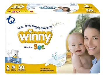 Pañal Winny Ultratrim Sec Etapa 2 30 Unidades Oferta Mediano (m) Sin Género