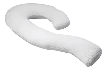 Almohada Para Embarazada Ergonómica Contour Swan Pillow + Fu Color Blanco
