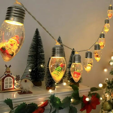 Luces Navideñas De Burbujas Vintage - 10 Led, 6 6ft, Pilas,