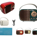 Radio Fm Vintage Bluetooth Recargable Parlante 5w Usb Variado