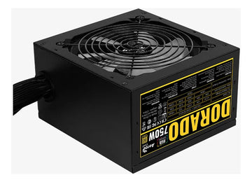 Fuente De Poder Gamer Aerocool Dorado 750w 80 Gold Argb Color Negro