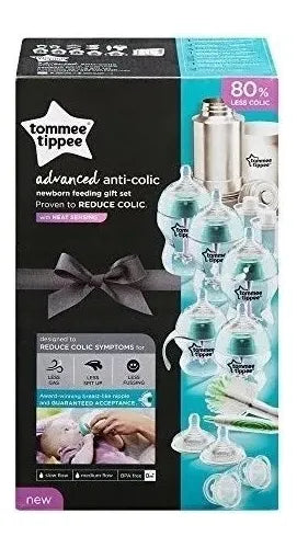 Set Teteros Anticolicos +termo Tommee Tippee 14 Piezas Azul Agua Marina