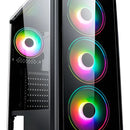 Gabinete Iceberg Crystal G9 Atx 4 Ventiladores Color Negro