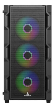 Chasis Gabinete Gamer Iceberg Titan M4 X7 Fan 4000 Airflow Negro