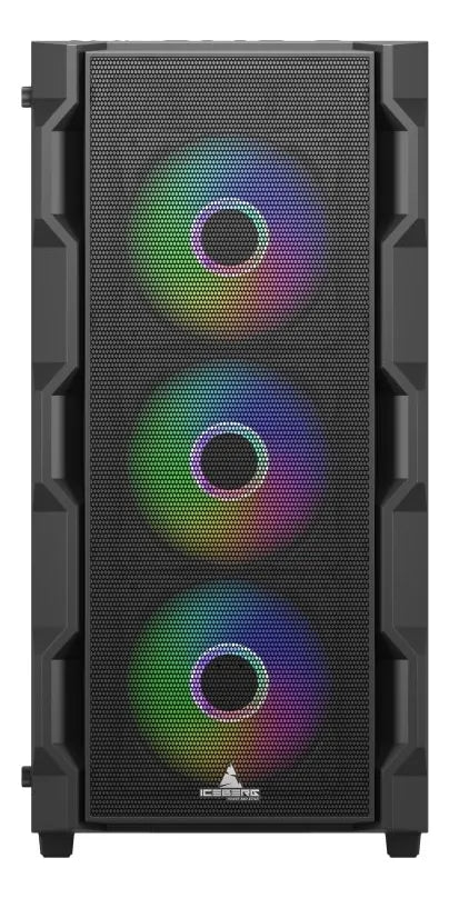 Chasis Gabinete Gamer Iceberg Titan M4 X7 Fan 4000 Airflow Negro